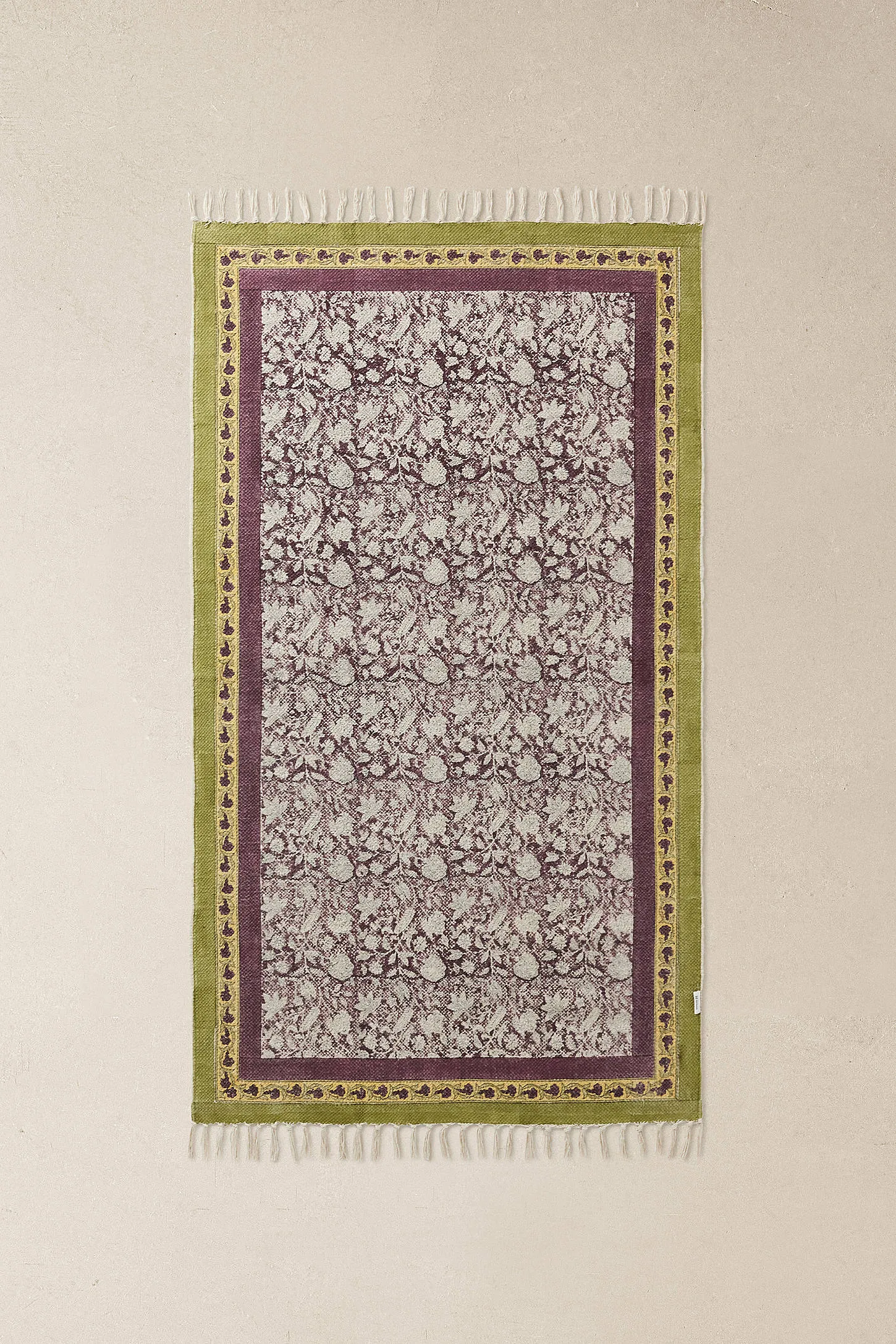 Block Print Reversible 3x5ft / 90x150cm Rug 3