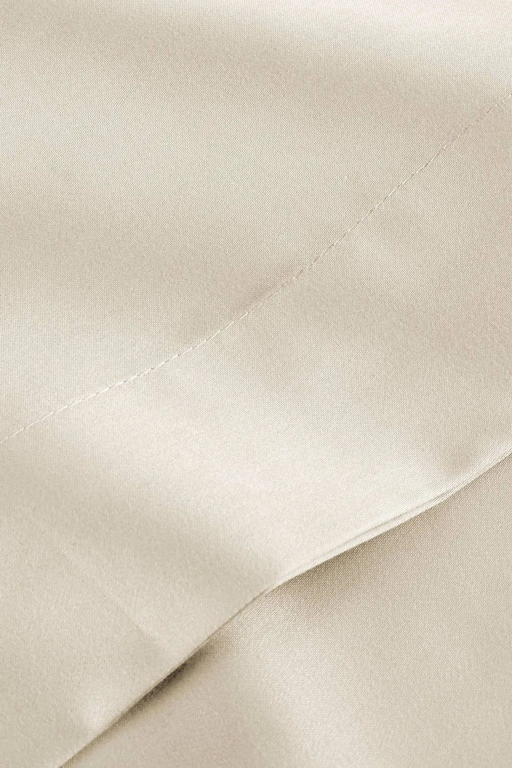 CHRISTY 400TC Luxury Cotton Sateen Plain Dye Bedding Flat Sheets in Light Beige 3