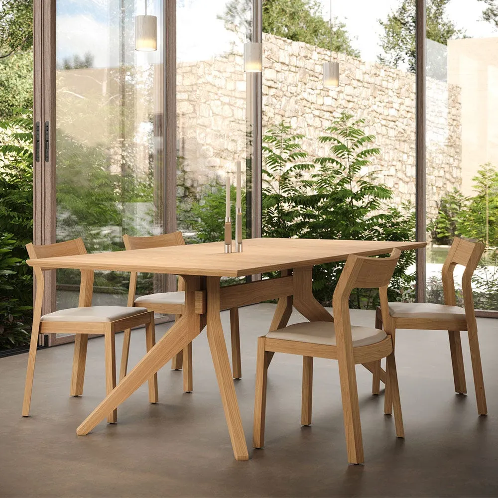 Case Cross Fixed Dining Table Oak 4
