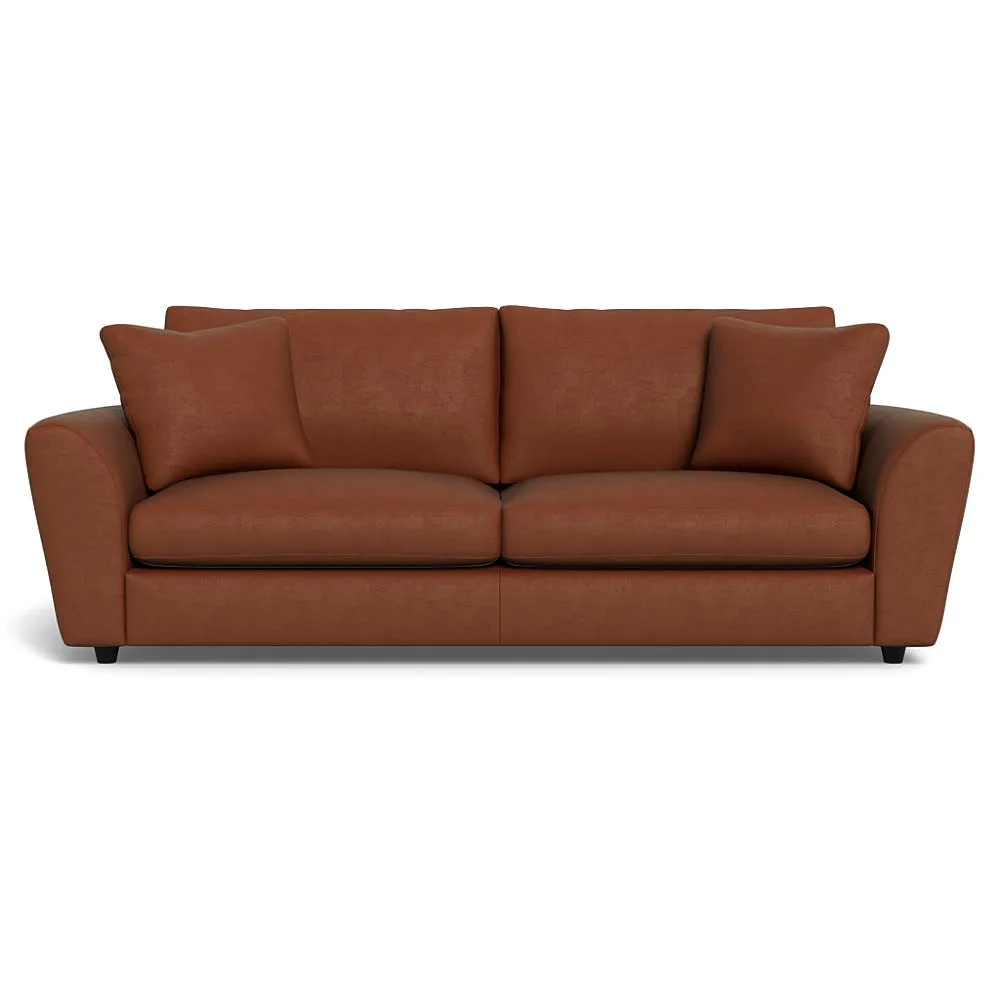 Heal's Snooze 5 Seater Sofa Smart Luxe Velvet Tawny Black Feet 1