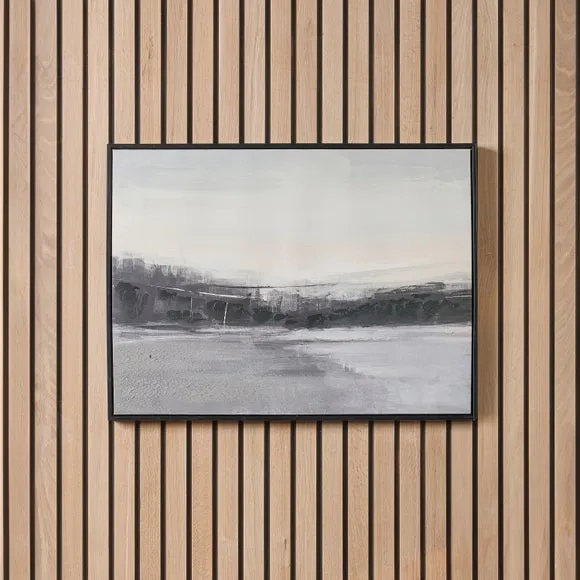Monochrome Landscape Framed Canvas