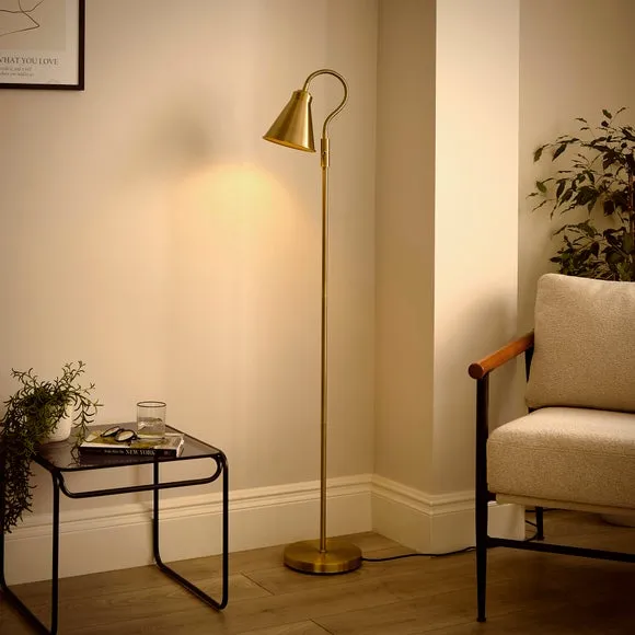 Newton Industrial Goose Neck Adjustable Floor Lamp 2
