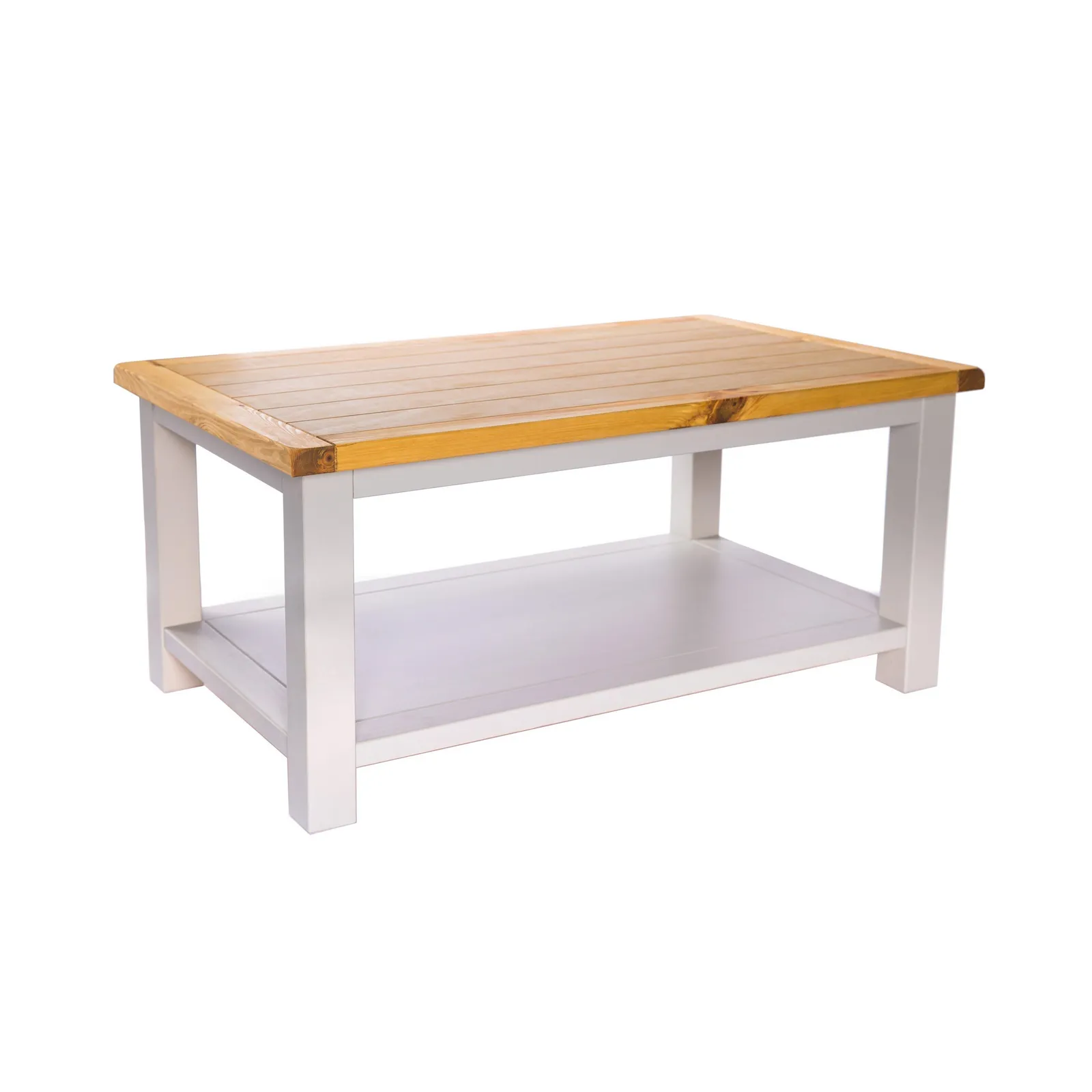 Cabinet Bits Coffee Table with Shelf - H45 W100 D60cm in Light Grey