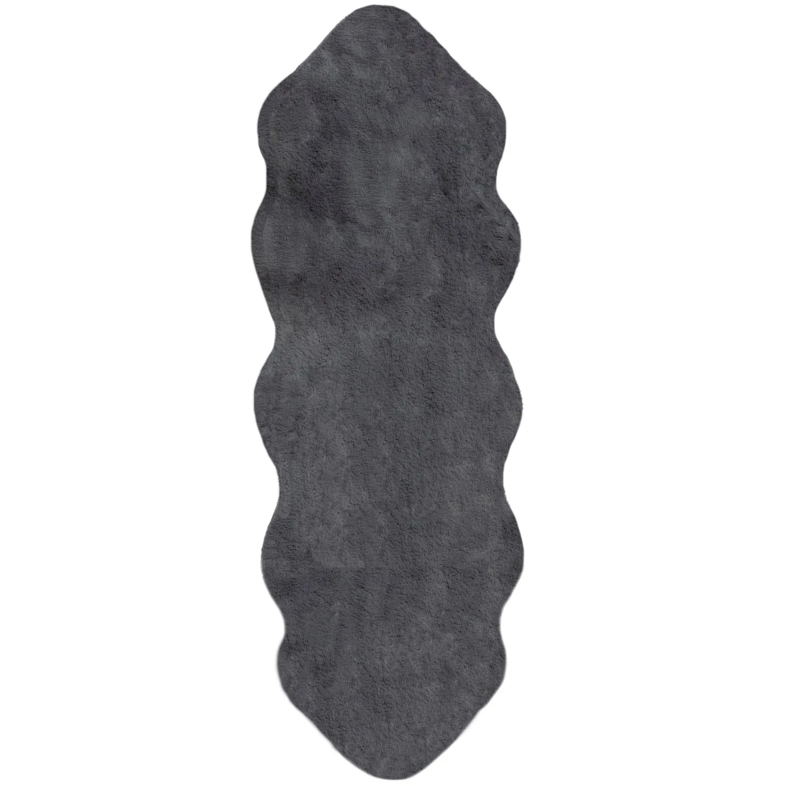 Supersoft Double Pelt Faux Fur Rug Charcoal