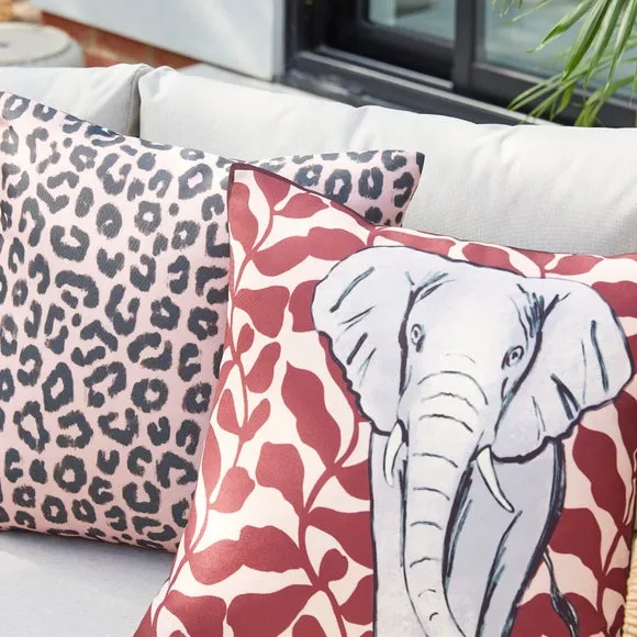 Set of 2 Elephant & Animal Print Outdoor Cushion Covers 3