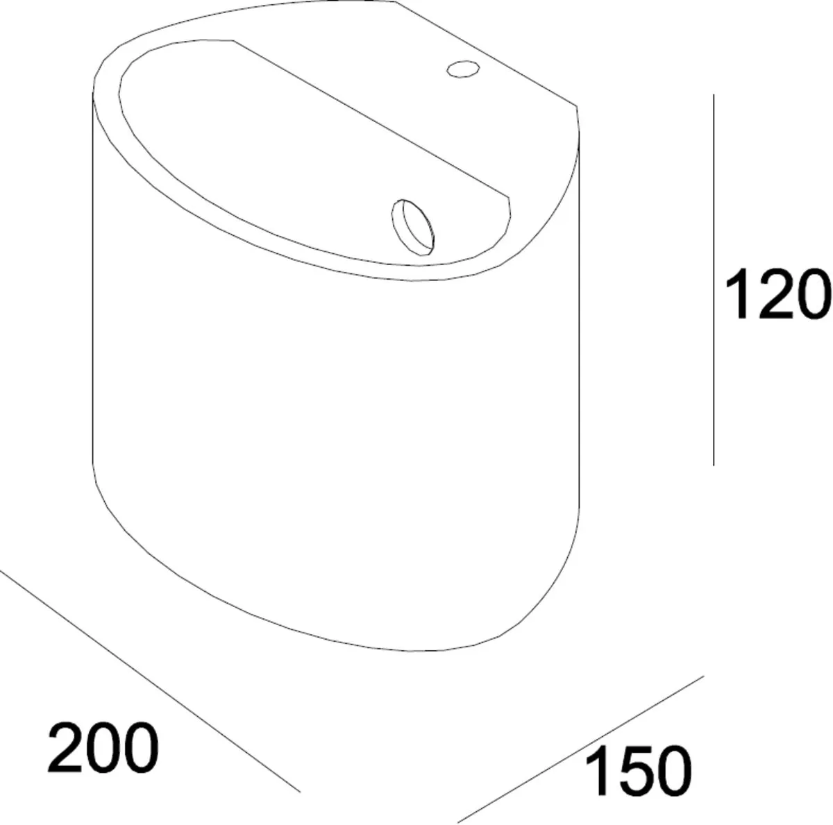 Netlighting G9 Curved Up & Down Plaster Wall Light 200mm 230V IP20 40W in White 2