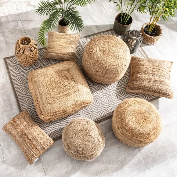 Jute Natural Pouffe 2