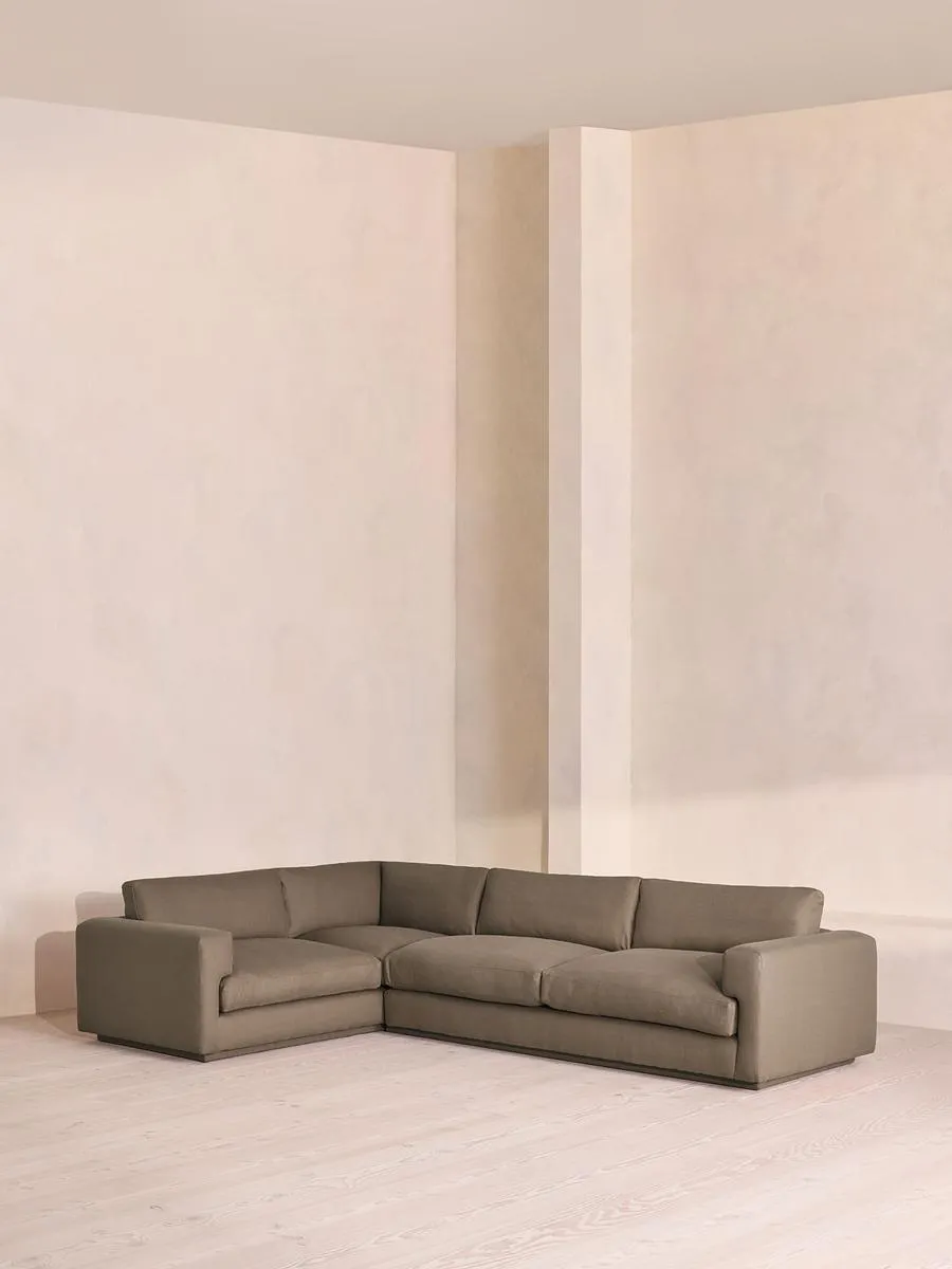 Mossley Right L-Shape Sofa, Linen, Mushroom