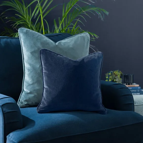 Clara Cotton Velvet Square Cushion 1