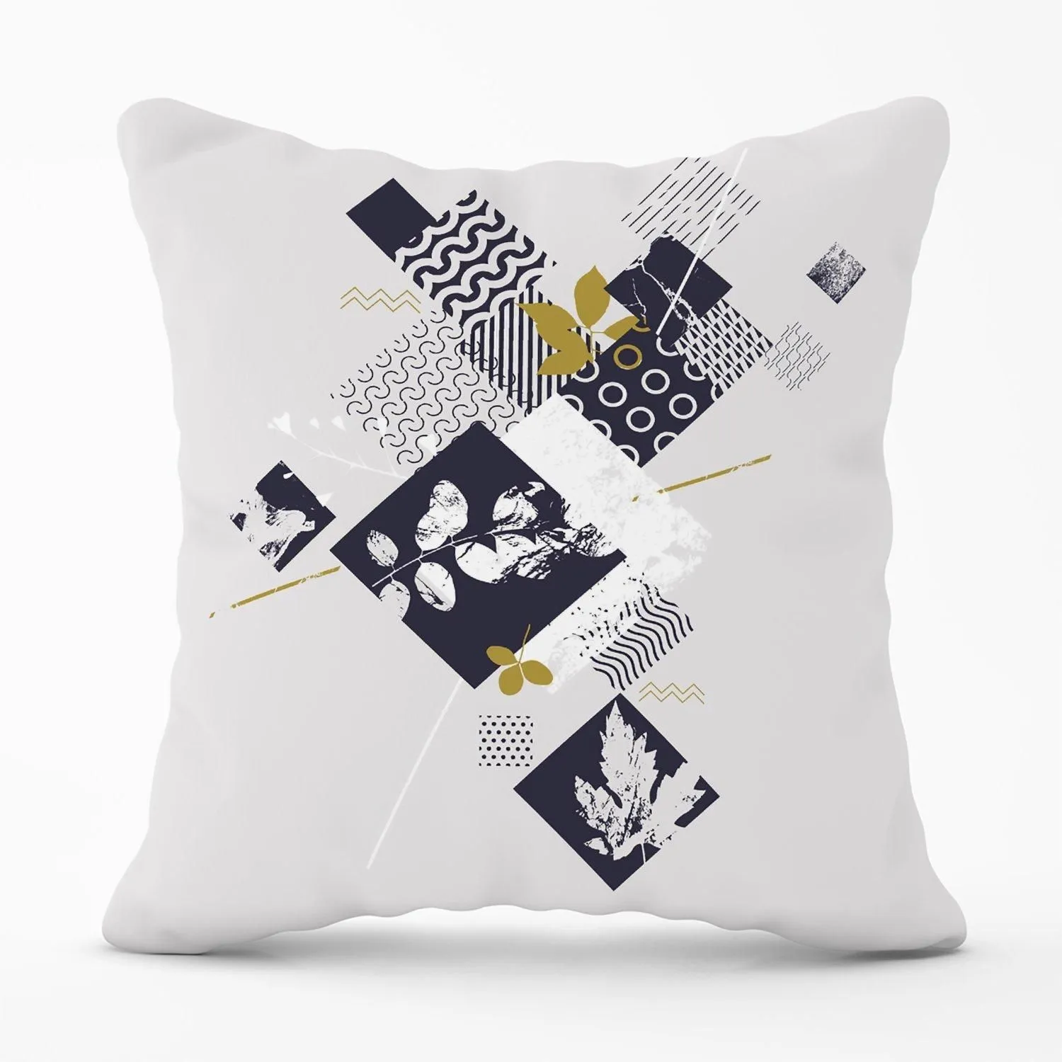 Warren Reed - Designer Abstract Botanical Outdoor Cushion in Grey