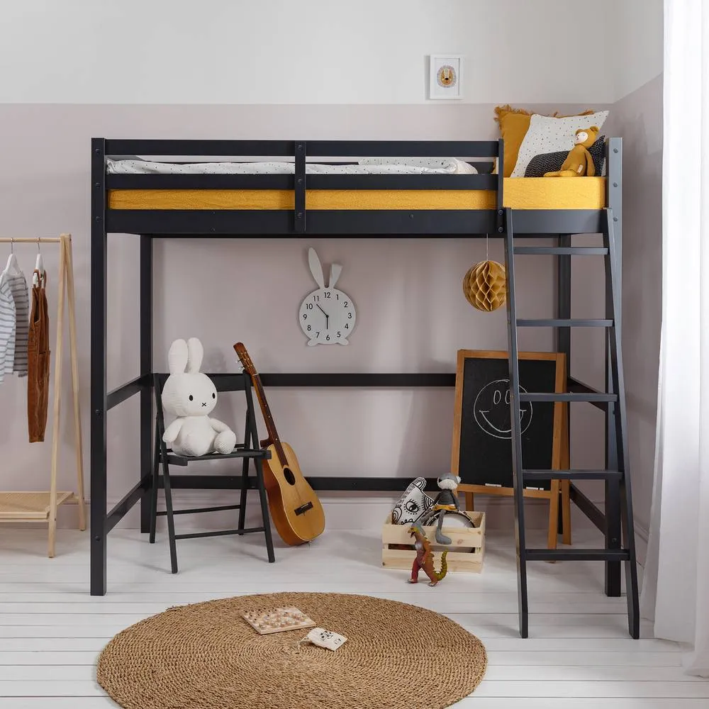 Nöa and Nani Thomas High Sleeper Cabin Bed in Anthracite in Grey 2