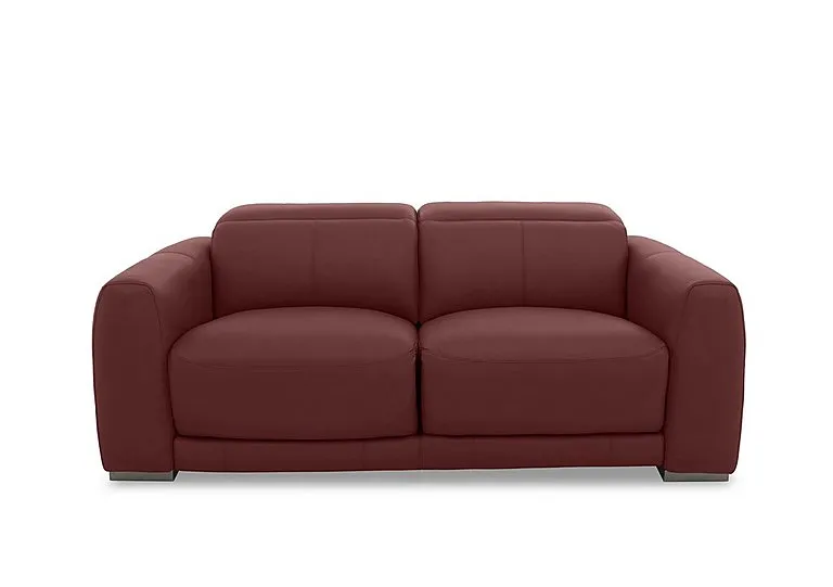Edison Leather 3 Seater Sofa - Deep Red