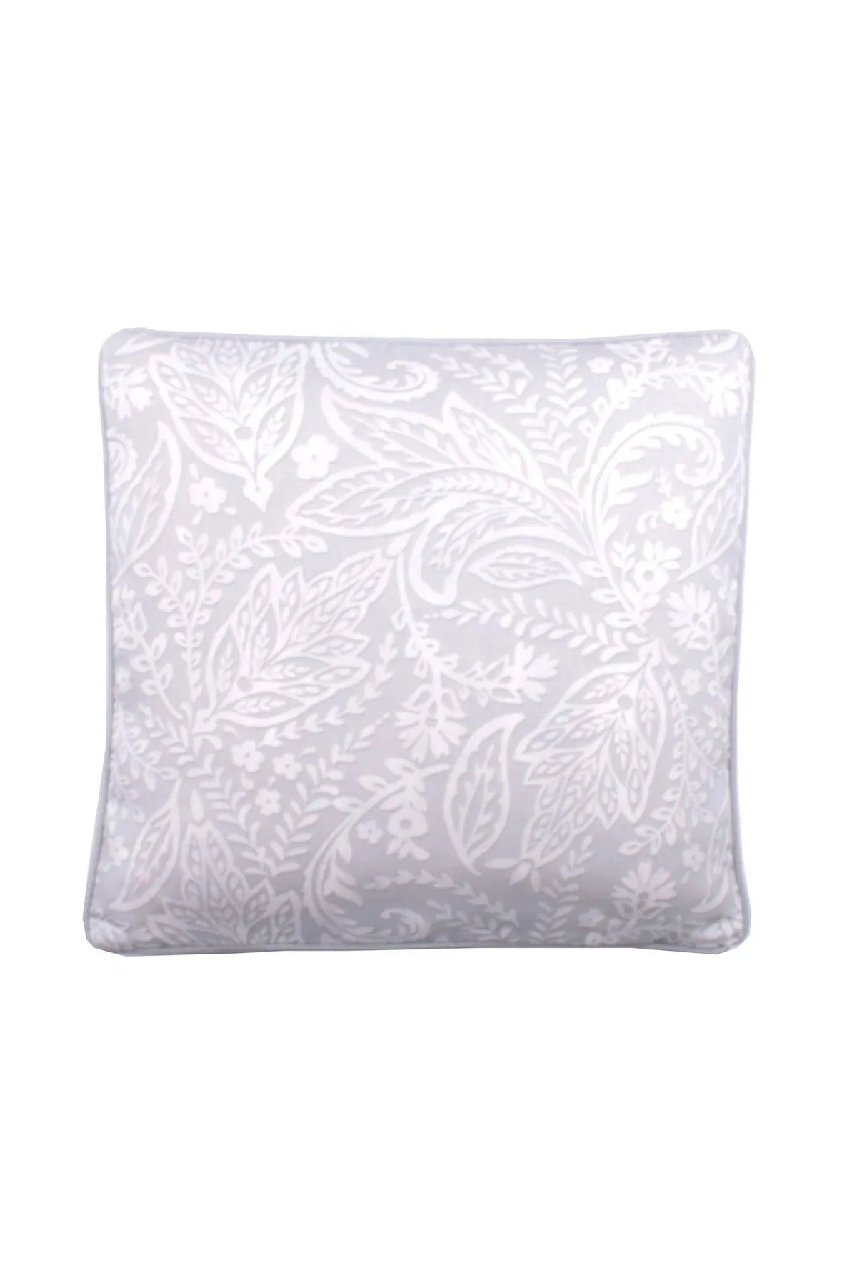 Dreams & Drapes 'Aveline' 100% Cotton Filled Cushion in Grey 2