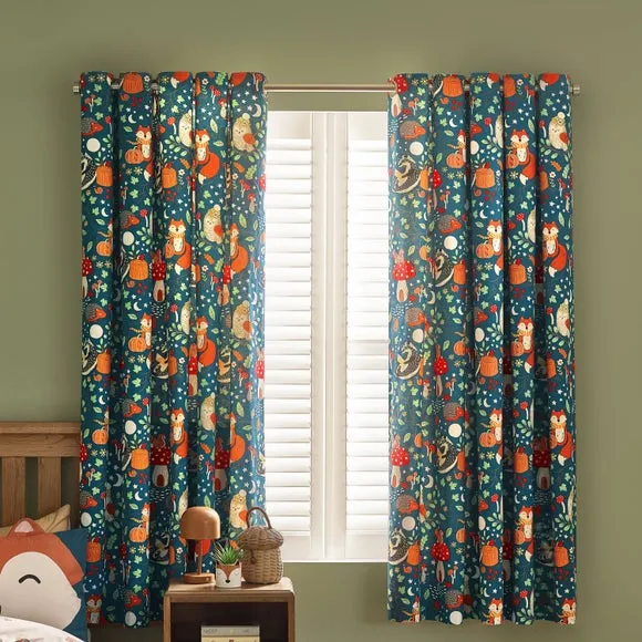 Catherine Lansfield Fox and Woodland Friends Eyelet Curtains 2