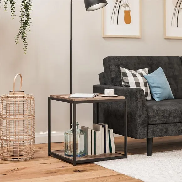 Quincy End Table, Weathered Oak 2
