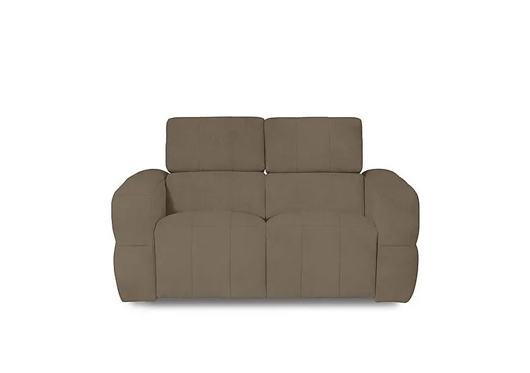 Cube Fabric 2 Seater Power Recliner Sofa with Power Headrests - Opulence Cedar