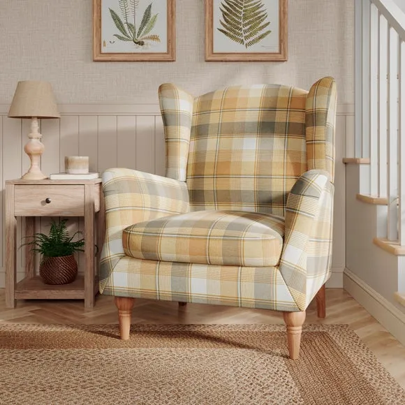 Charnwood Check Grande Armchair 1