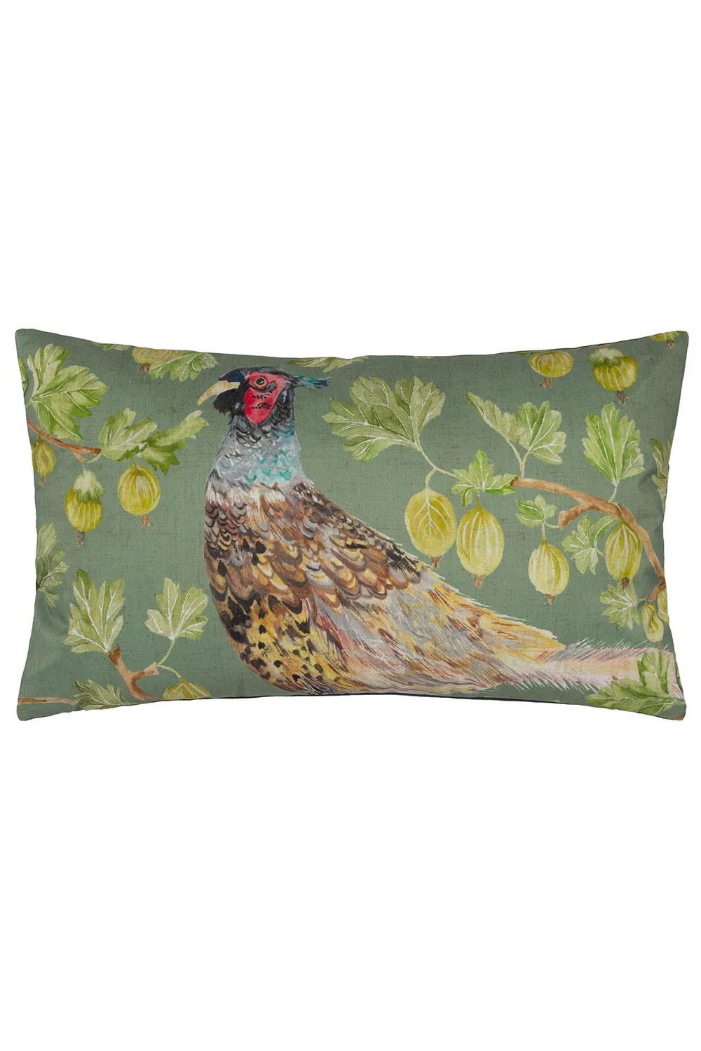 Evans Lichfield Grove Pheasant Water & UV Resistant Outdoor Cushion in Olive