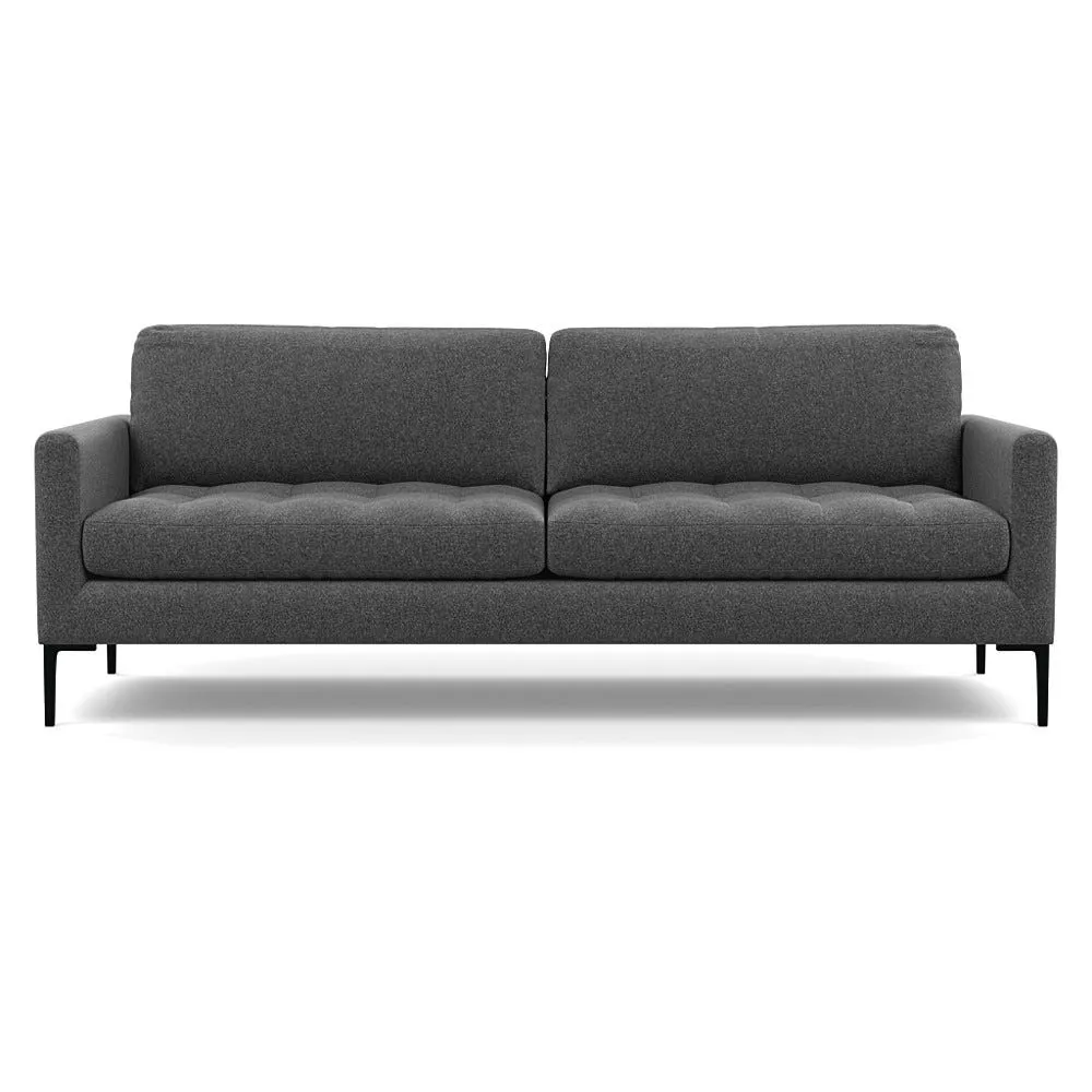Heal's Eton 4 Seater Sofa Melton Wool Granite Black Feet 1