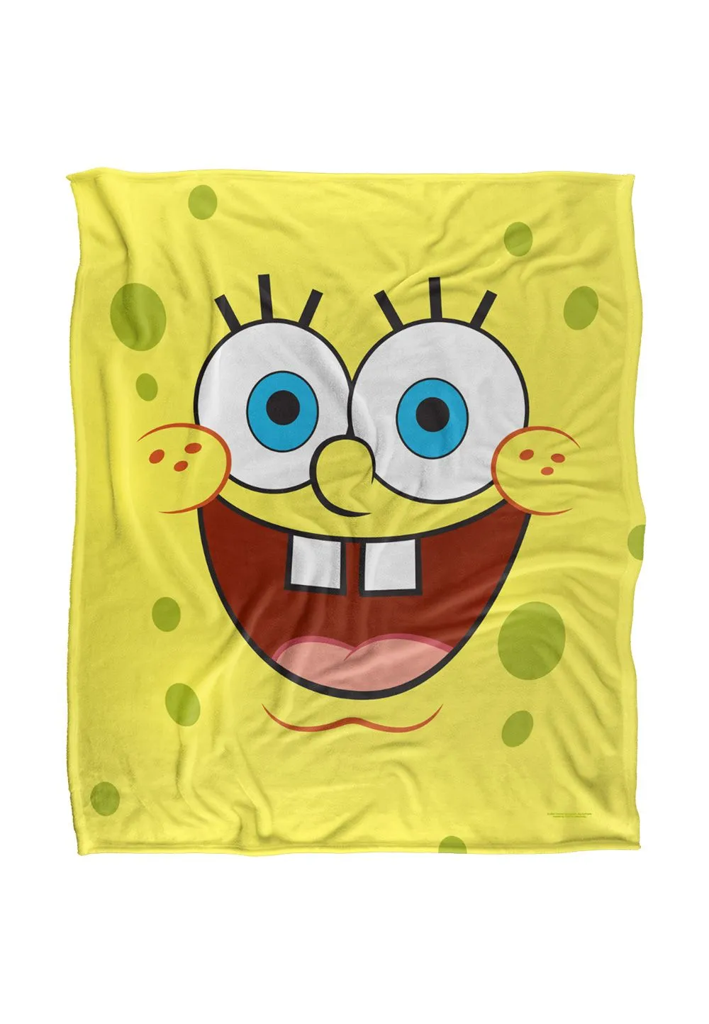 Spongebob Goofy Smile Face Silky Touch Super Soft Throw Blanket 152 X 127 cm in White