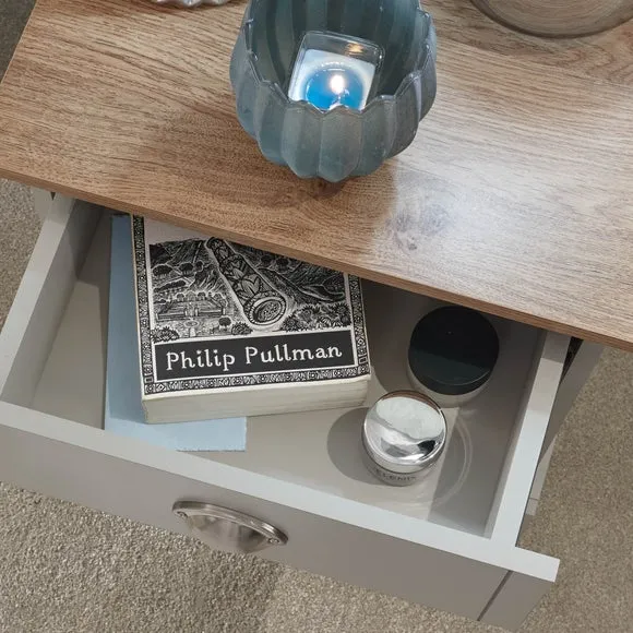Kendal 1 Drawer Bedside Table, Grey 4