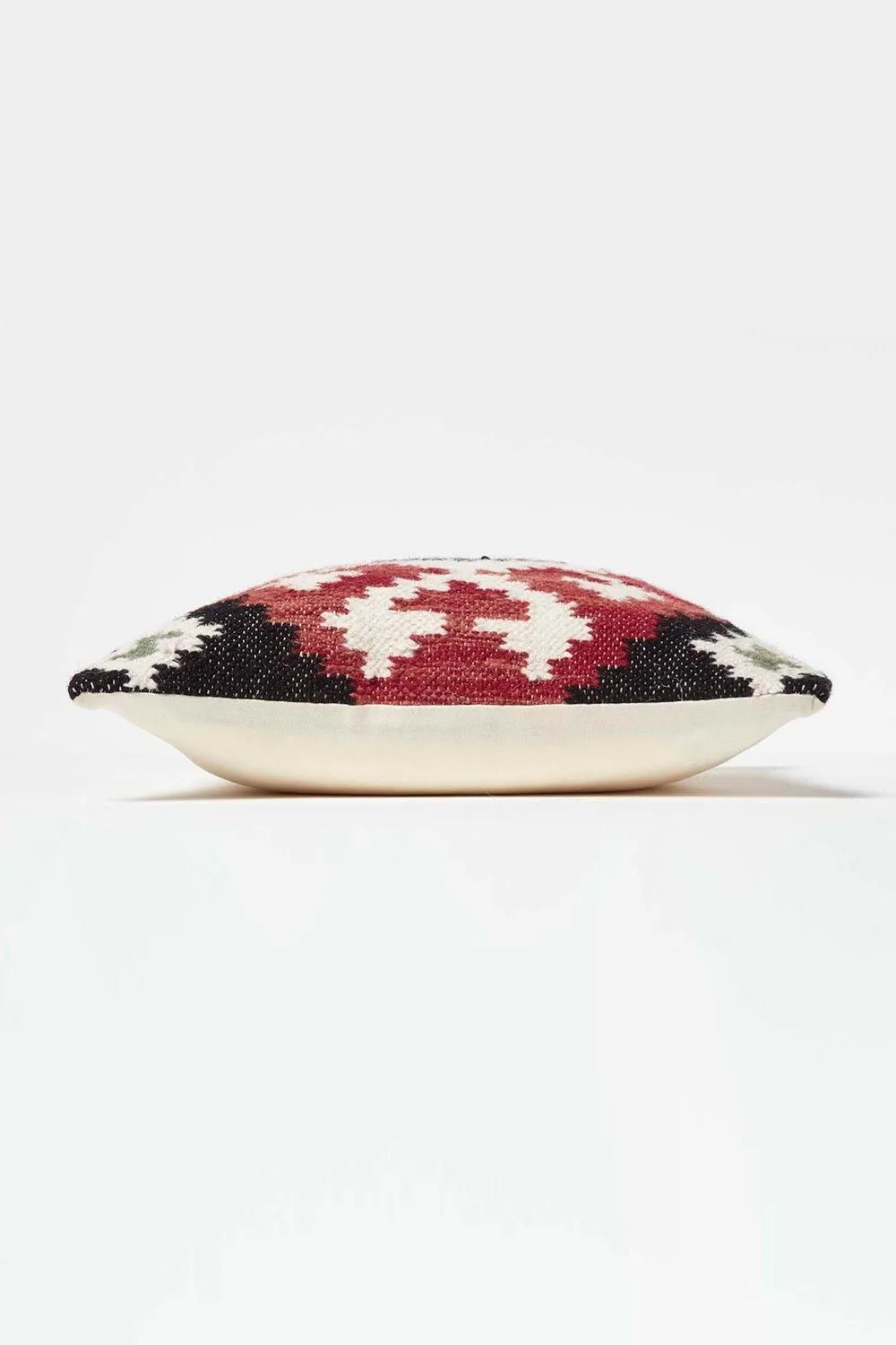 Homescapes Tawa Handwoven Traditional Red & Black Kilim Cushion 4