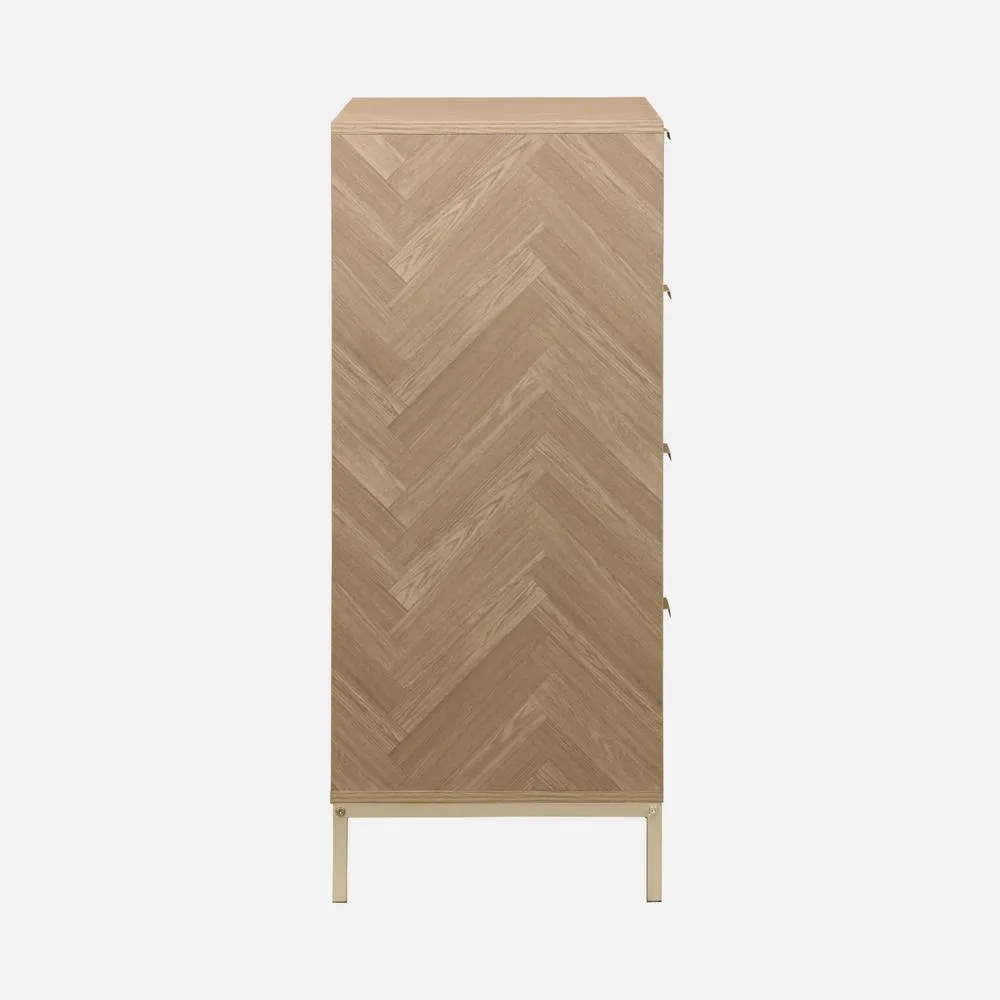 sweeek 4-drawer Herringbone Chest in Light Brown 4