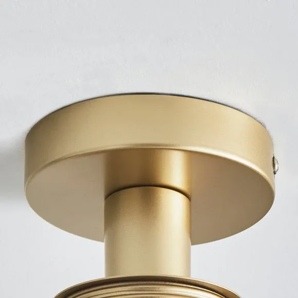 Amelie Opal Glass Flush Ceiling Light 3