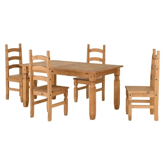 Corona Dining Table with 4 Dining Chairs 3