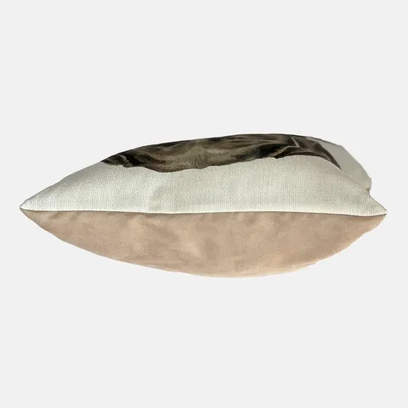 Christine Varley Chocolate Labrador Square Cushion 3