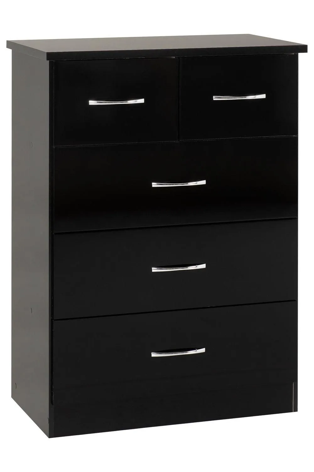 Seconique Nevada 3+2 Drawer Chest in Jet Black
