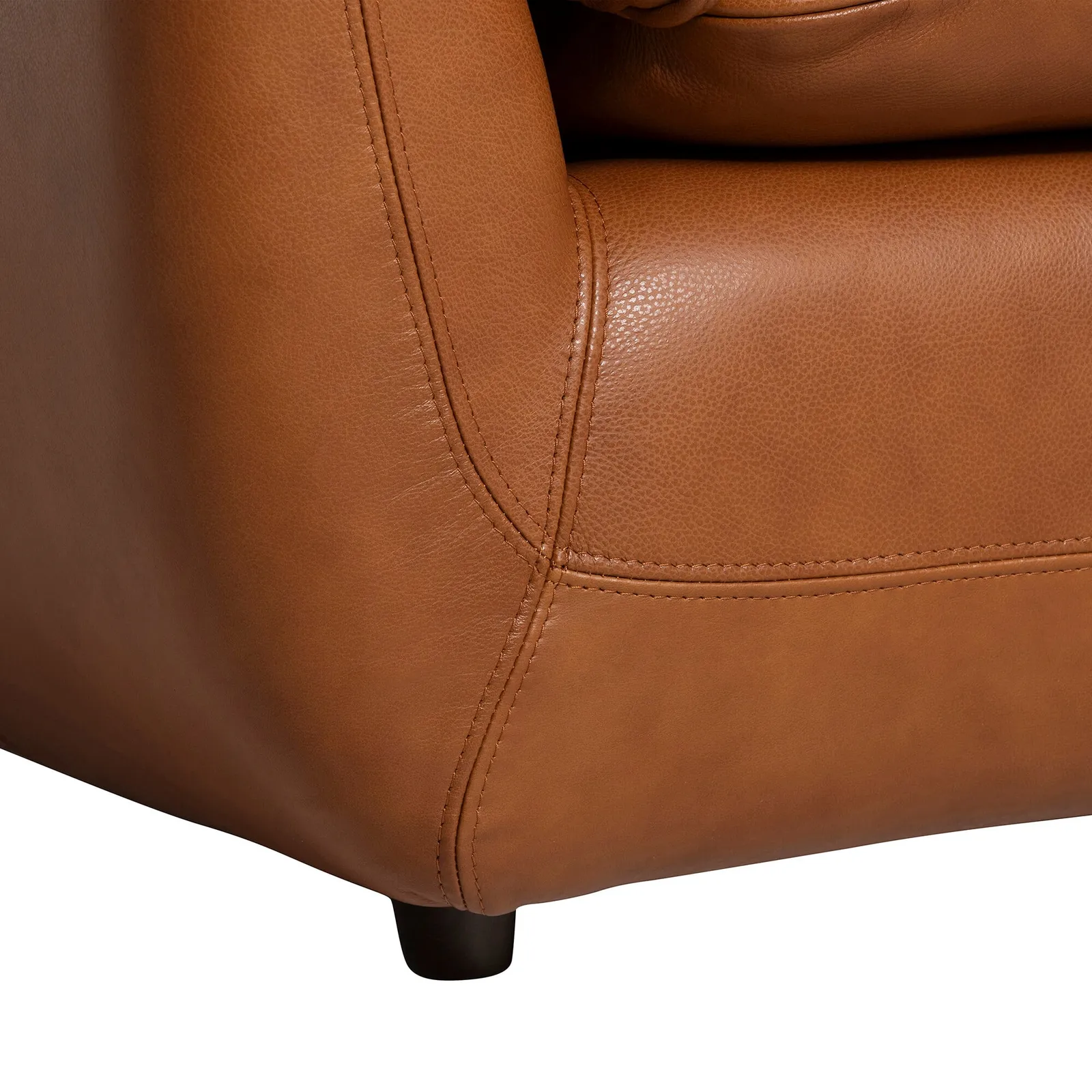 Pelle 1.25 Arm Armchair, Brown Leather | Barker & Stonehouse 6