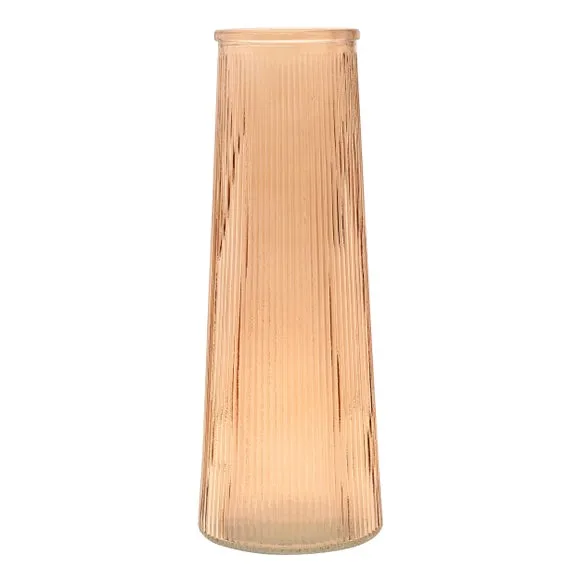 Hestia Tall Ribbed Glass Vase 2