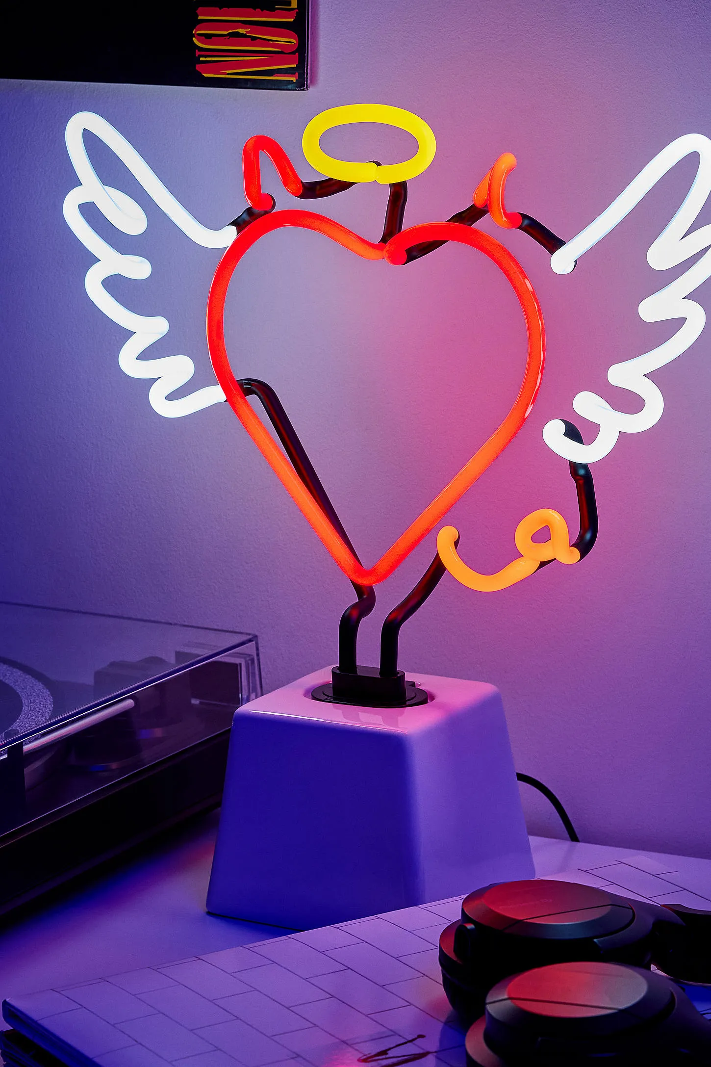 Angel & Devil Ceramic Base Glass Neon Lamp ALL 2