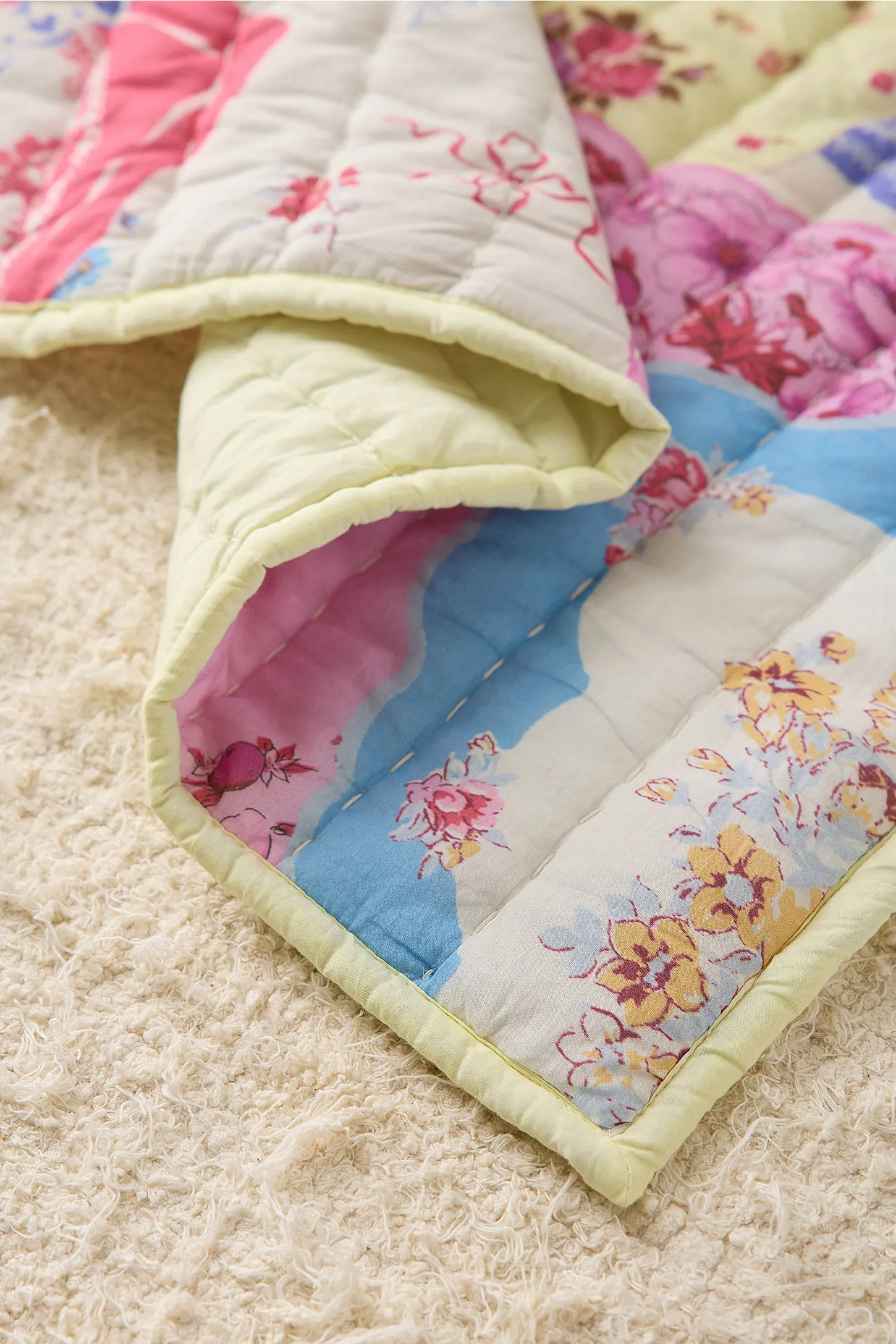 Hankie Patchwork Quilted Throw 3