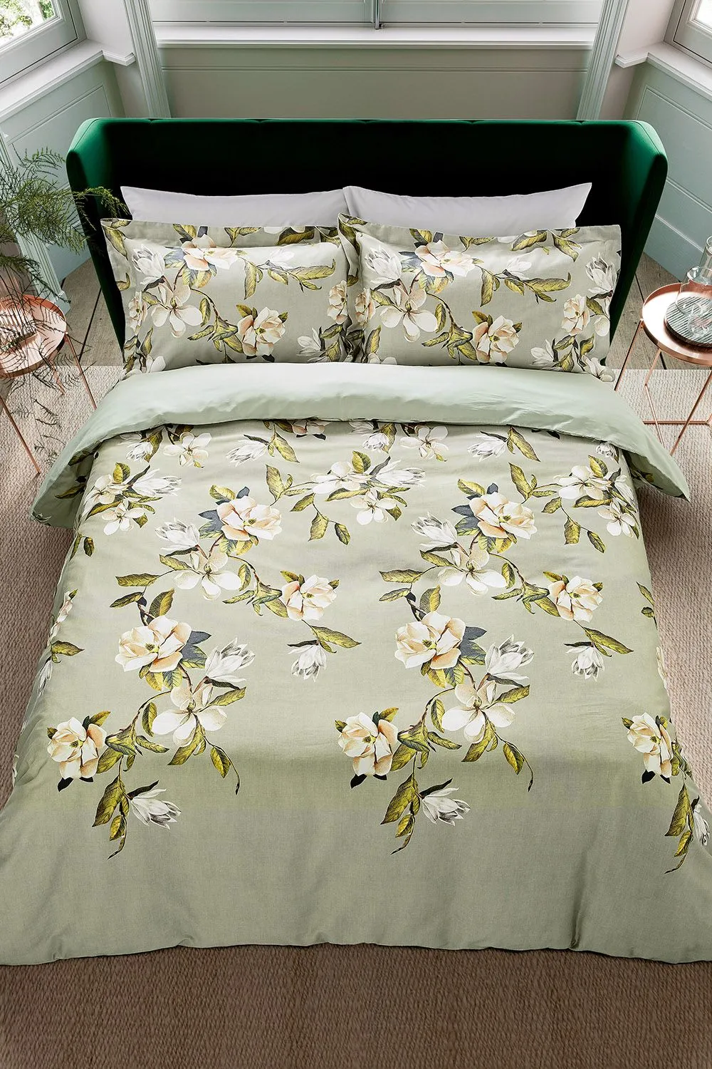 Ted Baker 'Opal Floral' Cotton Duvet Cover Set in Green 4