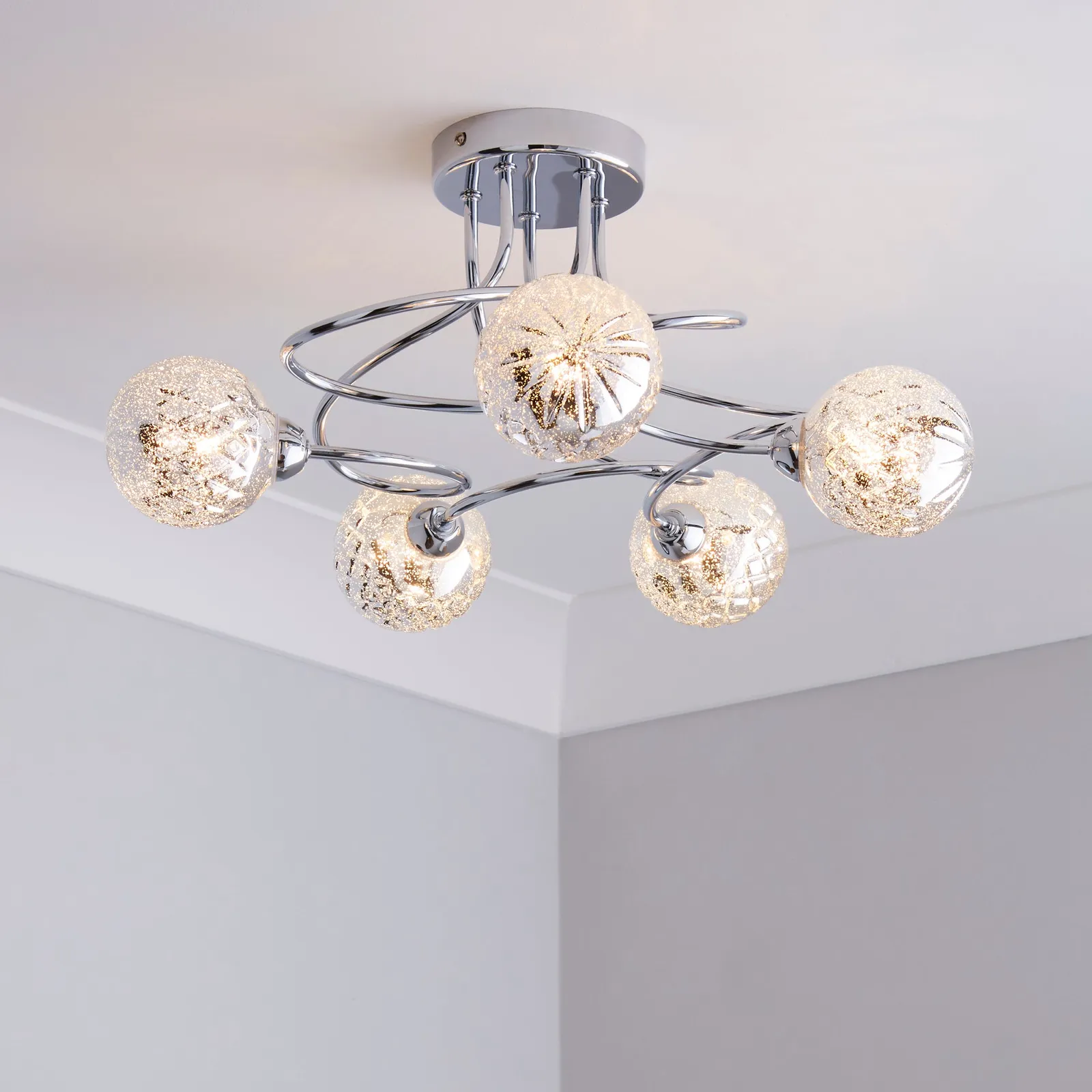 Vigo 5 Light Chrome Ceiling Fitting Chrome