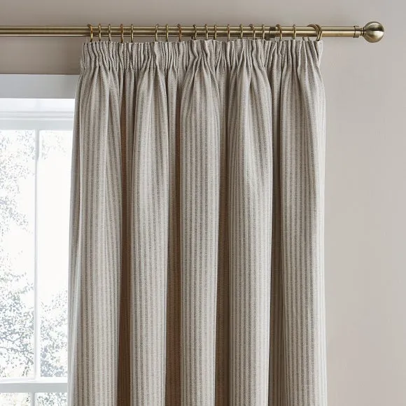 Churchgate Herringbone Striped Pencil Pleat Curtains 1