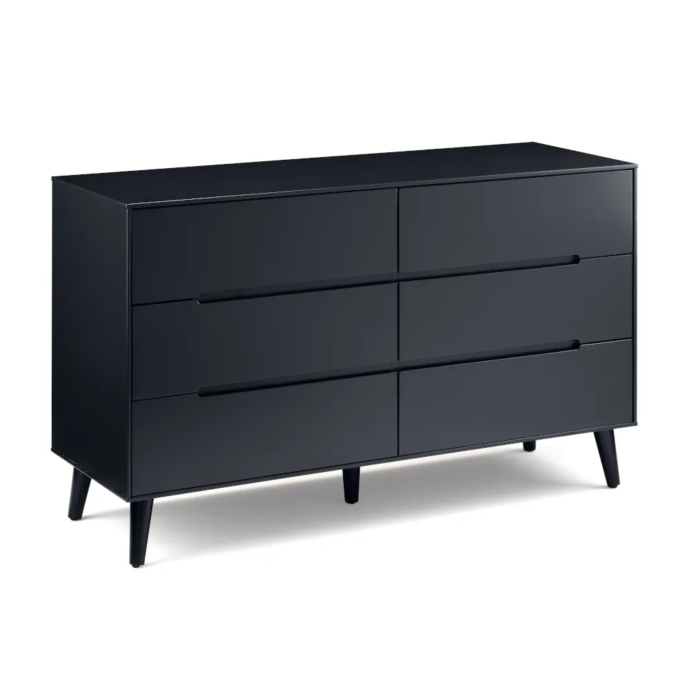 Alicia - 6 Drawer Chest - Grey - Wooden - Happy Beds 1