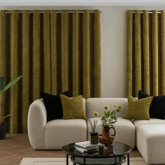 Hemmingway Chenille Eyelet Curtains 5