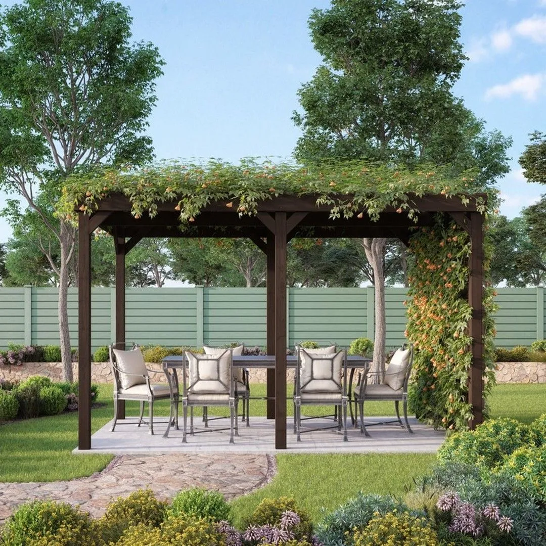 Rutland County Garden Furniture Ltd Shade Pergola - Wood - L240 x W480 x H270 cm - Rustic Brown 2