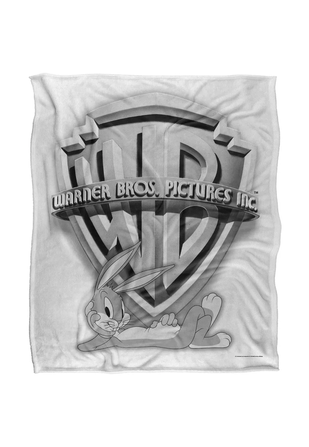 Warner Bros. WB Shield Bugs Bunny Old School Silky Touch Super Soft Throw Blanket 152 X 127 cm in White