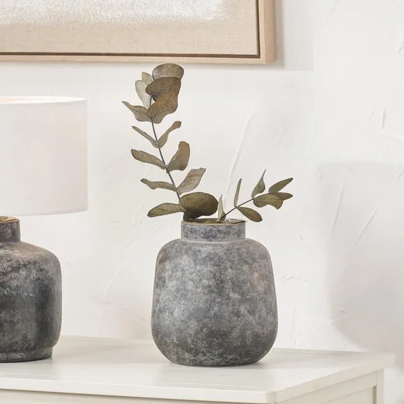 Vulcan Grey Volcanic Stoneware Vase