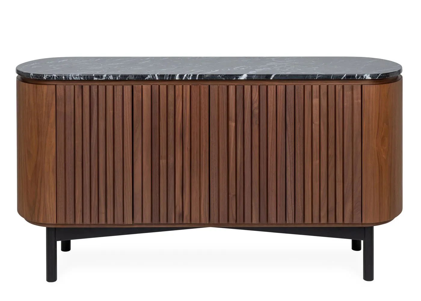 Heal's Remi Sideboard Large Walnut and Black Marble