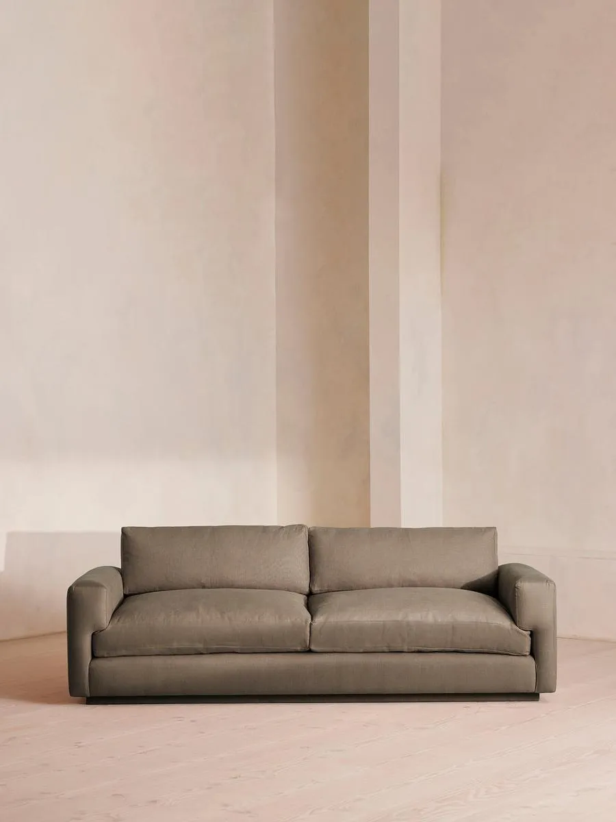 Mossley Three Seater Sofa, Linen, Mushroom