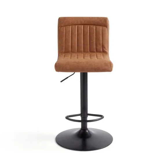 Felix Counter Adjustable Height Swivel Bar Stool, Faux Leather 6