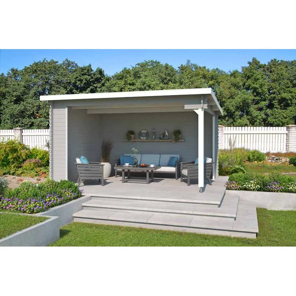 Lasita Maja Ltd Columbus-Log Cabin, Garden Room, Home Office - L435xW349xH245.1 cm in Light Tan 3