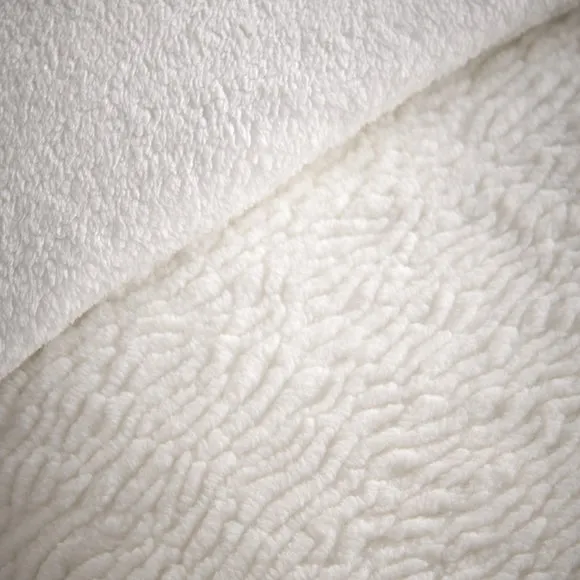 Catherine Lansfield Textured Wave Fur Duvet Cover & Pillowcase Set 2