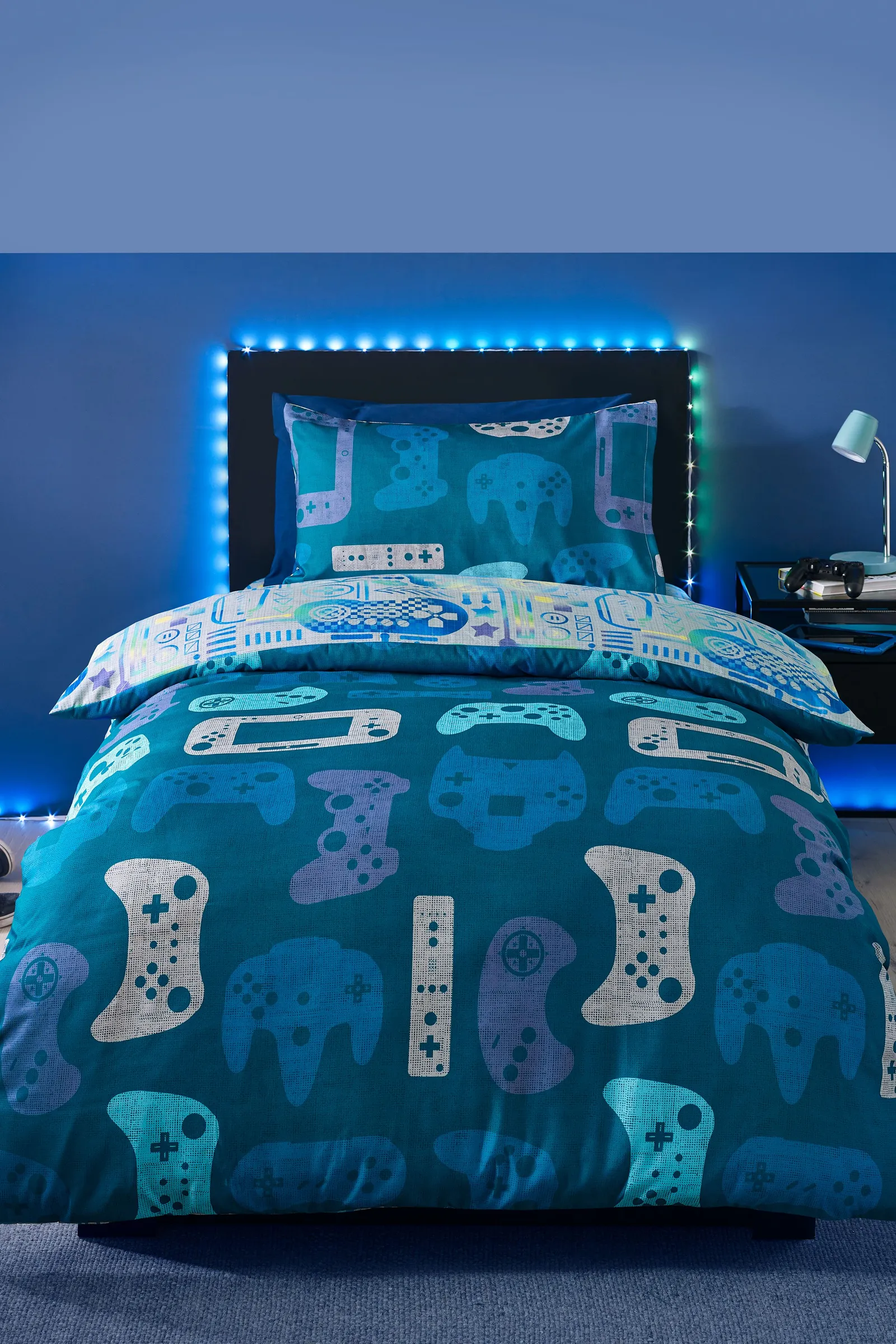 Catherine Lansfield 'Gamer' So Soft Duvet Cover Set in Grey 2