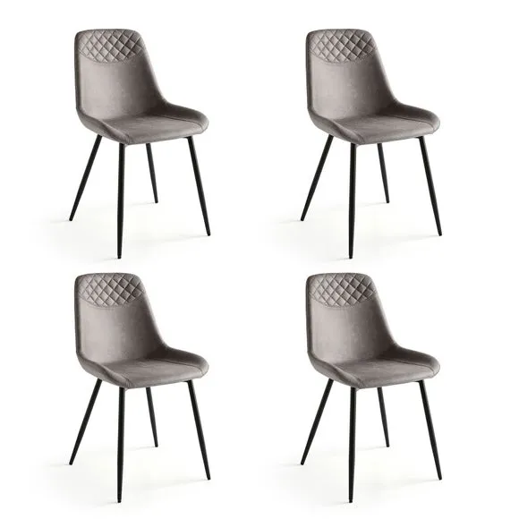 Walden Set of 4 Dining Chairs, Faux Leather 4